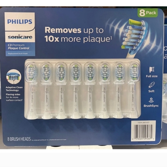 Philips Other - New Philips Sonicare C3 Premium clean Control 8 Brush Heads replacement fast s/h
